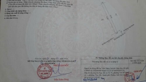 [Pleiku] ĐẤT MẶT TIỀN NGUYỄN XÍ 5X50, 100M TC