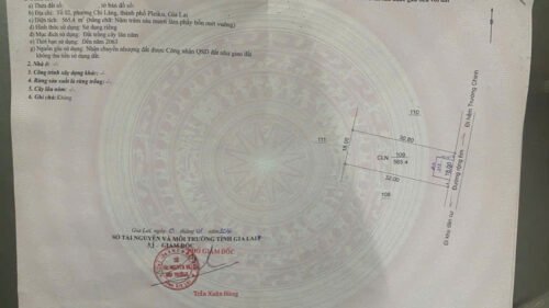 [Pleiku] ĐẤT ĐẸP VUÔNG VỨC 18X30M - HỘI PHÚ, PLEIKU - 100 TC