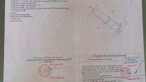 [Pleiku] ĐẤT HẺM LÝ THƯỜNG KIỆT THÔNG HÀM NGHI 10X45, 200 TC